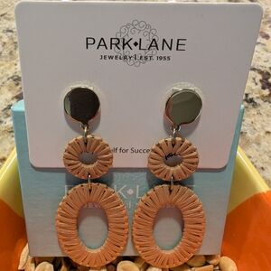 Park Lane Beige and Gold Dangle Earrings